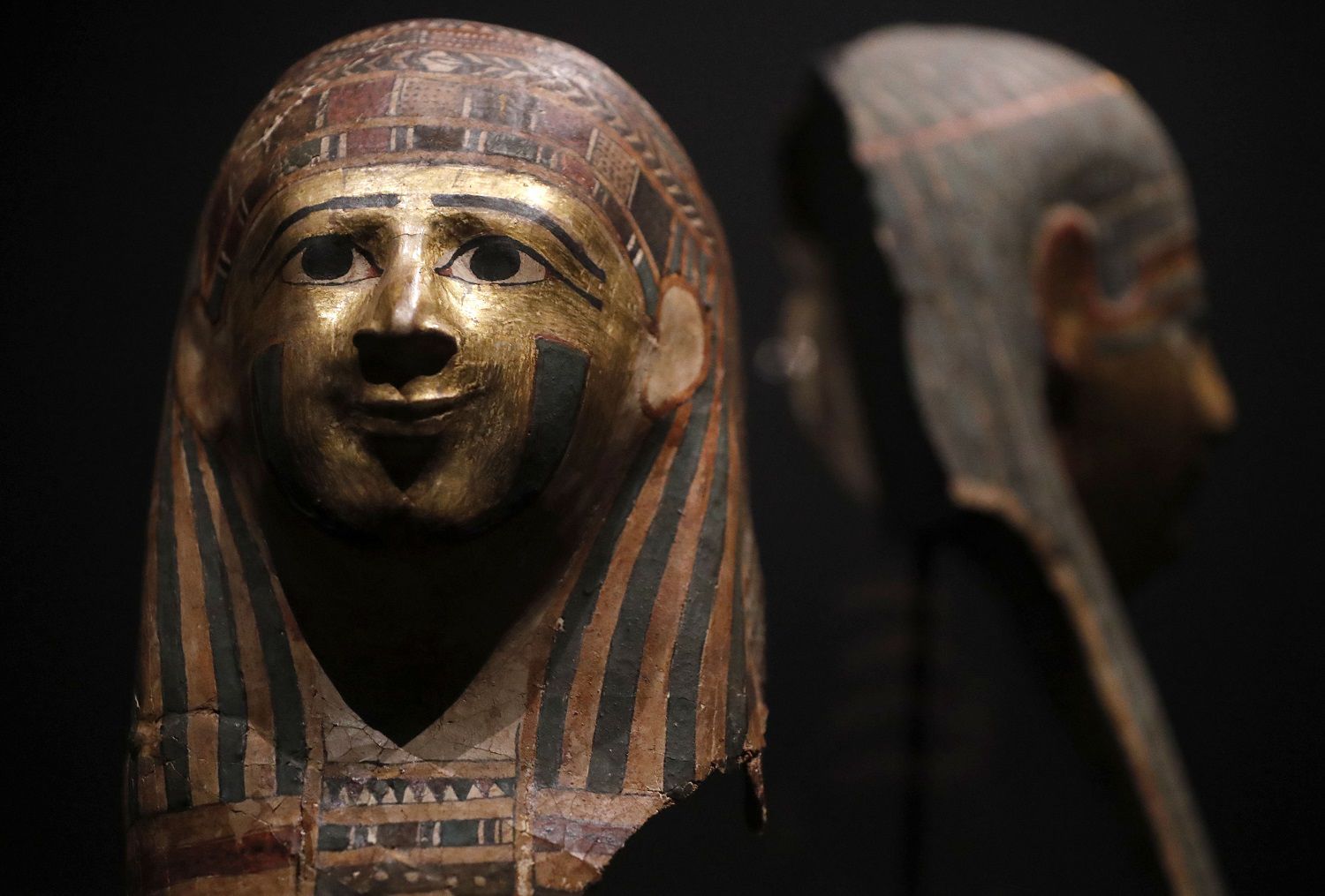 Buffalo Museum of Science Golden Mummies of Egypt Exhibit mask
